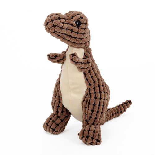Dinosaur Dog Toy - Plush, Squeaky, Interactive Dog/Puppy Toy - 3 Colours