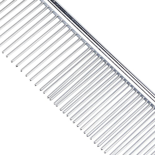 Silver Colour Dog Grooming Comb, Stainless Steel - 19cm
