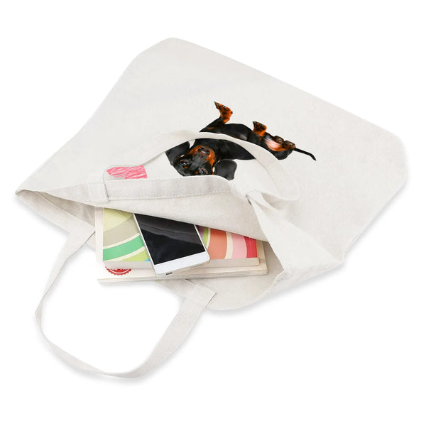 I Love Dachshunds, 100% Cotton Tote Bag (Single-sided Print)