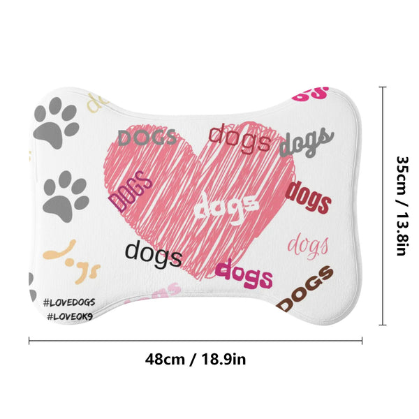 Love Dogs, Big Paws Pet Mat Rug