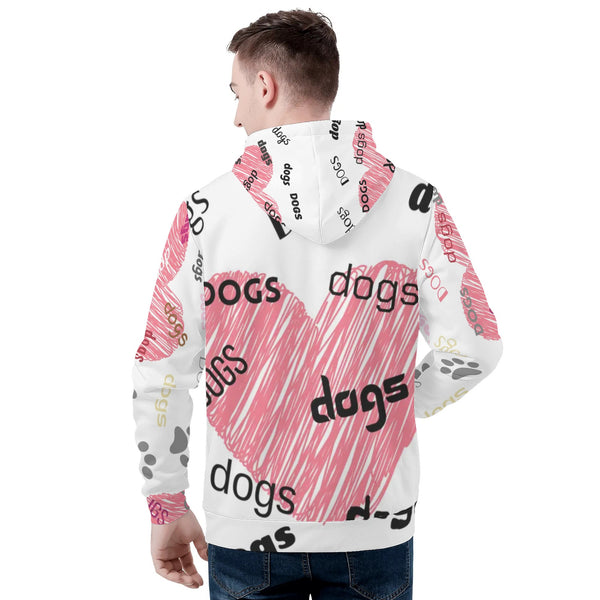 O'K9 - Love Dogs, Mens All Over Print Basic Hoodie