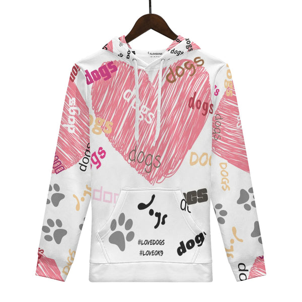 O'K9 - Love Dogs, Mens All Over Print Basic Hoodie