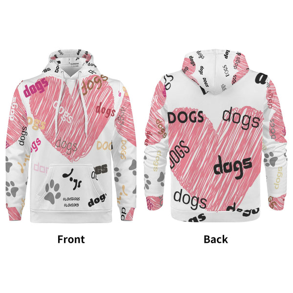 O'K9 - Love Dogs, Mens All Over Print Basic Hoodie