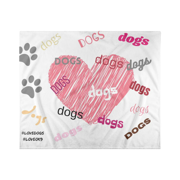 O'K9 Love Dogs Packable Flannel Blankets